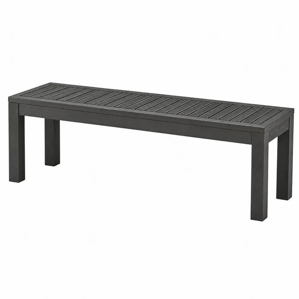Ławka z drewna eukaliptusowego antracyt 120x35x45 cm