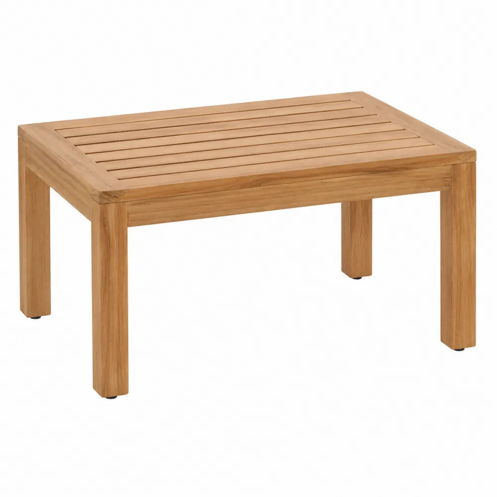 Drewniany stolik ogrodowy z teku naturalny 90x50x40 cm