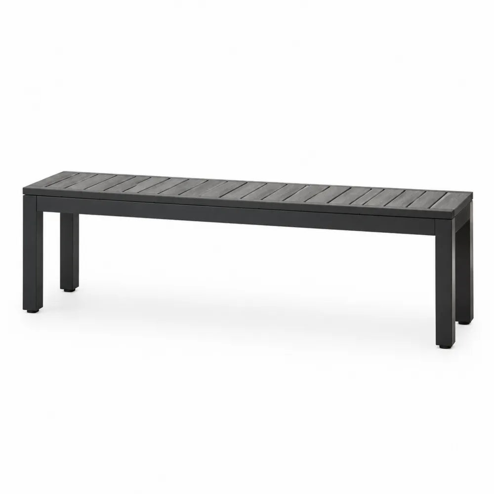 Ławka ogrodowa metalowa 160 cm czarna