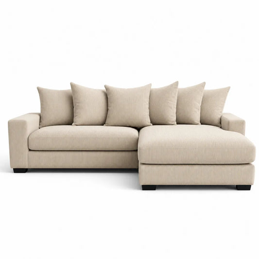 Sofa narożna z sztruksu 300 cm x 180 cm