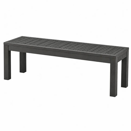 Ławka z drewna eukaliptusowego antracyt 120x35x45 cm