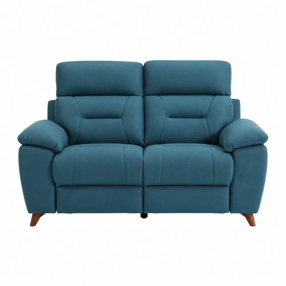 Dwuosobowa sofa z mikrofibry turkusowa 150 cm
