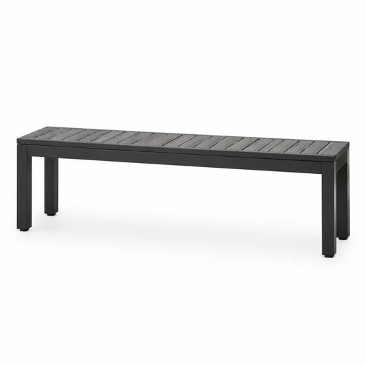 Ławka ogrodowa metalowa 160 cm czarna